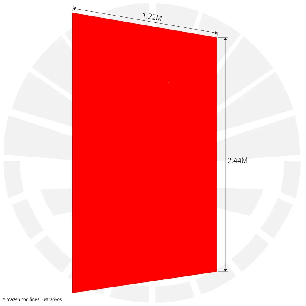 LÁMINA ACP DOBLE RECUBRIMIENTO EN ALUMINIO ROJO SATÍN + SILVER OSCURO 1.22M X 2.44M / 5MM