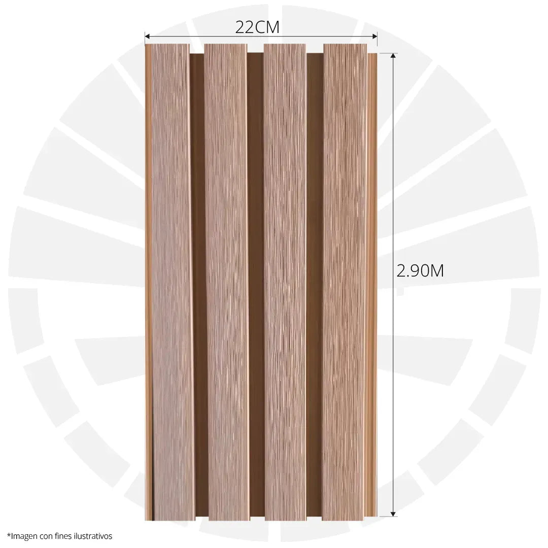 LAMINA ACANALADA 219MM PARA EXTERIOR BEIGE IS012 X 2.9M