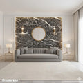 LAMINA PVC - PANEL UV ESTILO MARMOL CUARZO ESCALA AZULADO 1.22M X 2.44M / 3MM KL8042
