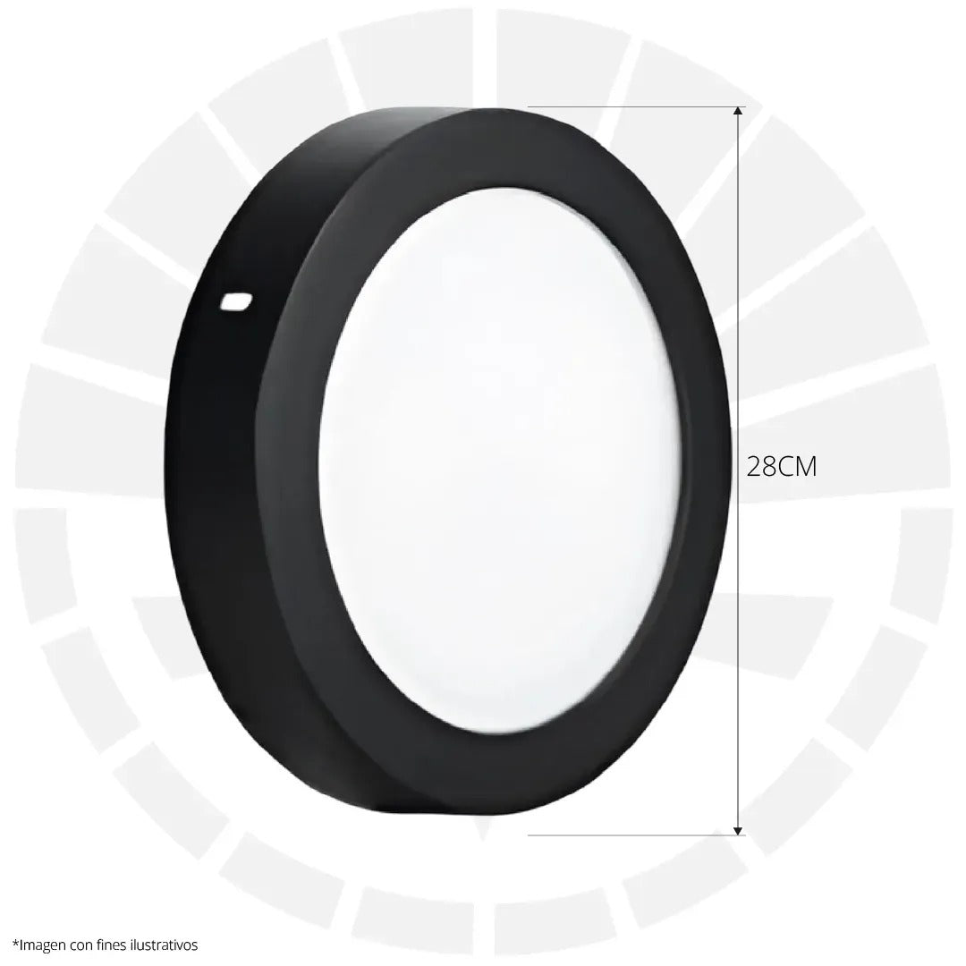 PANEL LED PARCHE REDONDO BORDE NEGRO 24W 6500K ILUSIFCRA SL0045N