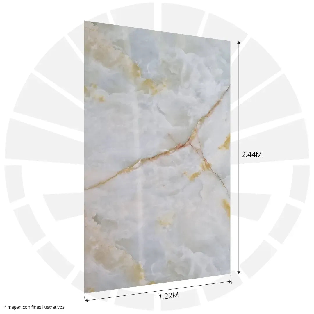 LÁMINA PVC - ESTILO UV ESTILO MÁRMOL ESCALA VETA JADE 1.22M X 2.44M / 3MM KL8002