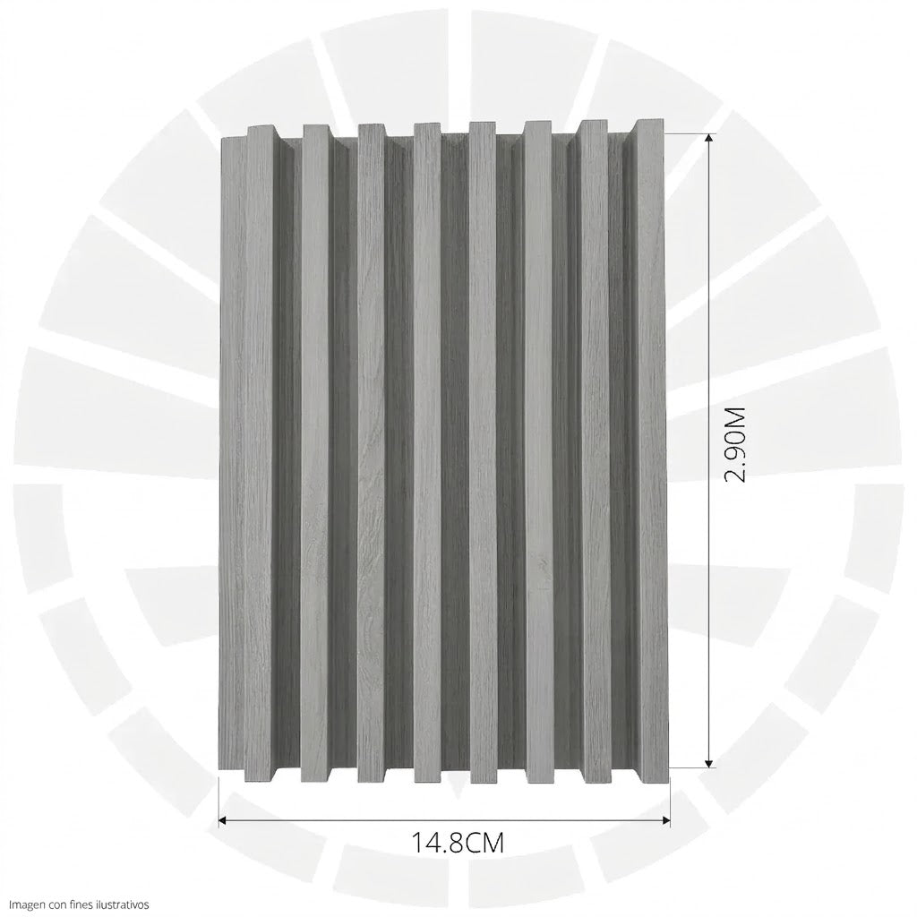 LAMINA ACANALADA 148MM ESTILO GRIS PERLADO JS-55 X 2.90M