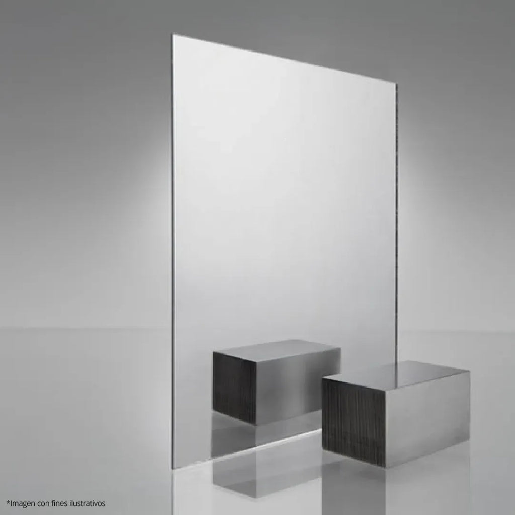 LÁMINA PVC - PANEL UV ESTILO ESPEJO CROMO 1.22M X 2.44M / 3MM JM001