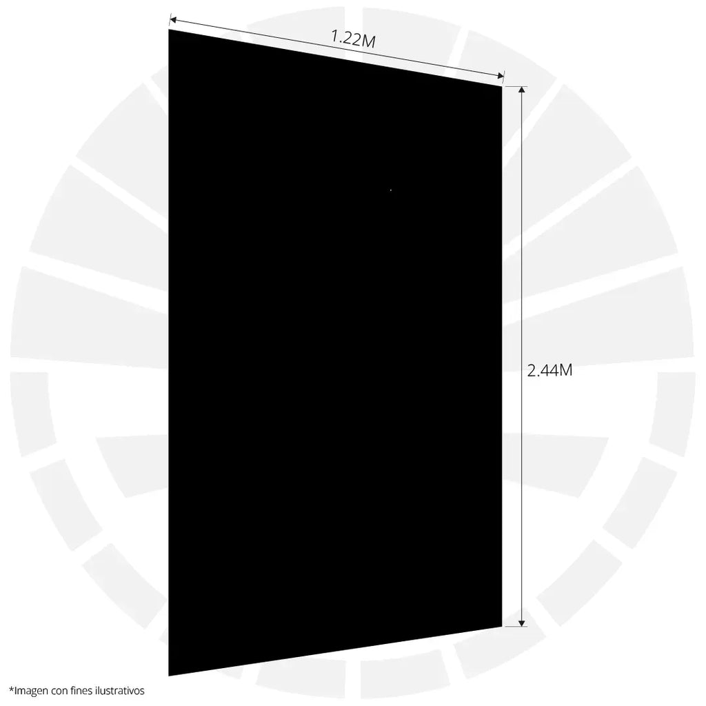 LÁMINA ACP DOBLE RECUBRIMIENTO EN ALUMINIO NEGRO SATÍN 1.22M X 2.44M / 5MM