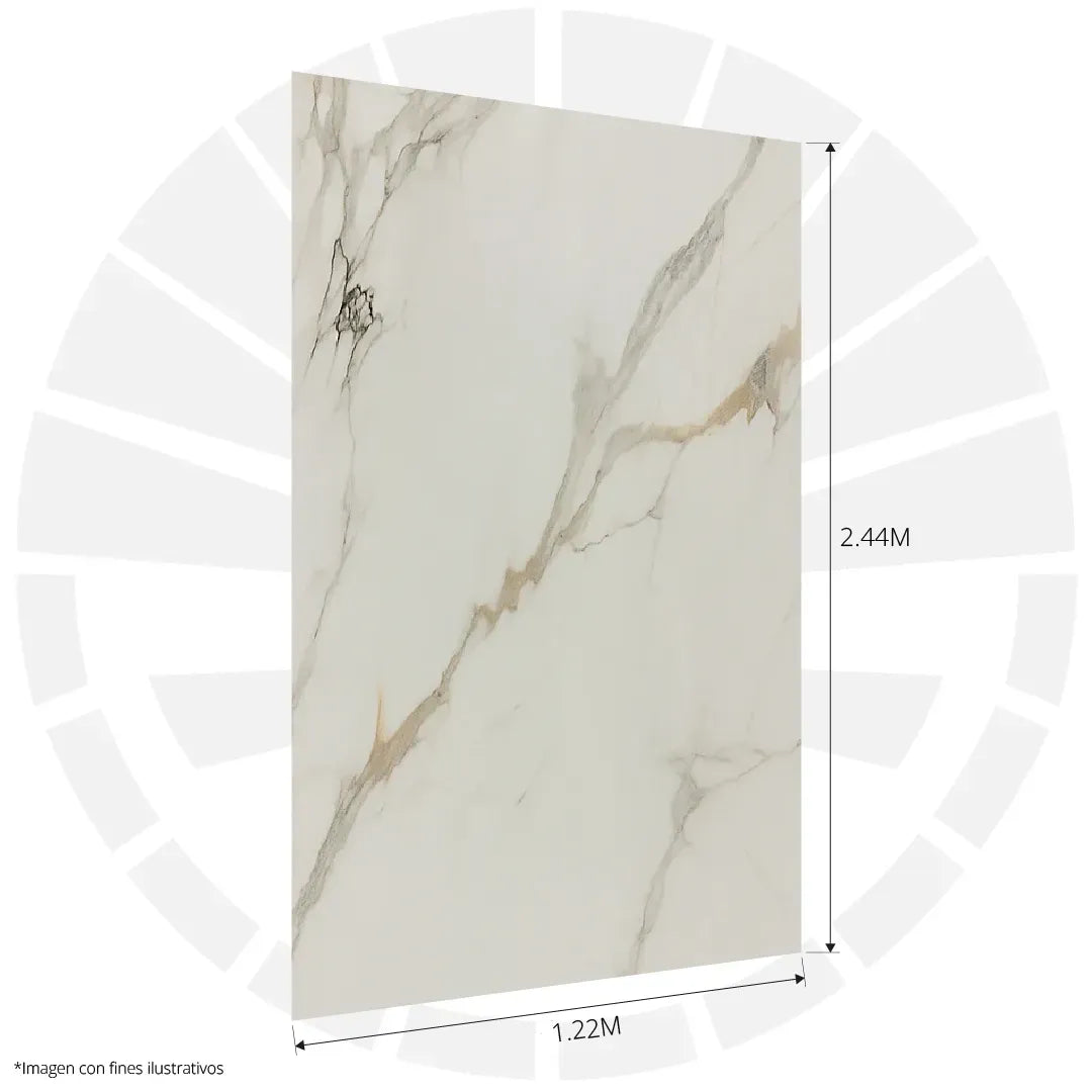 LÁMINA PVC - PANEL UV ESTILO MARMOL ESCALA PICASO 1.22M X 2.44M / 3MM KL8226-1