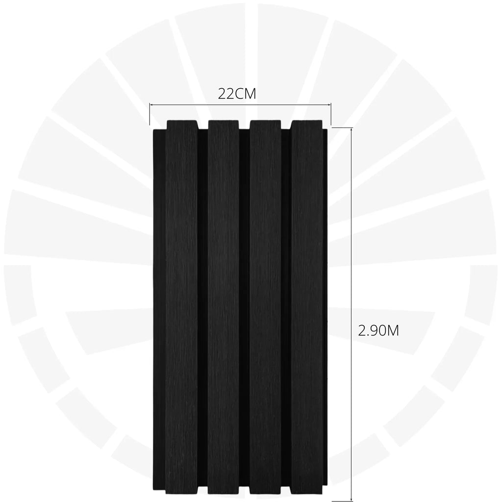 LAMINA ACANALADA 219MM PARA EXTERIOR ESTILO NEGRO IS002 X 2.9M