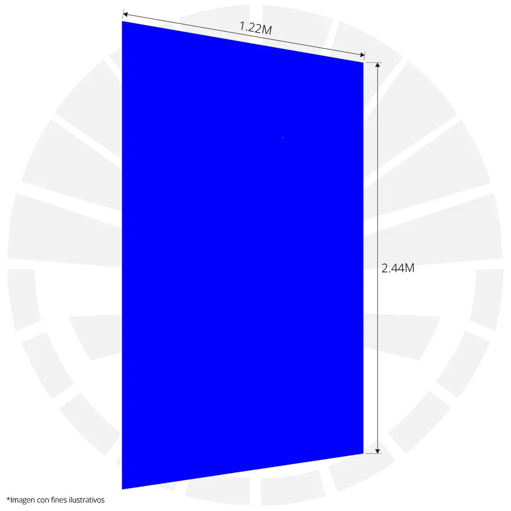 LÁMINA ACP DOBLE RECUBRIMIENTO EN ALUMINIO BLANCO SATÍN + AZUL SATÍN 1.22M X 2.44M / 5MM