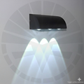 APLIQUE LED PARA PARED 3 LUCES TIPO CASCADA H017-3 NEGRO 3W 3000K