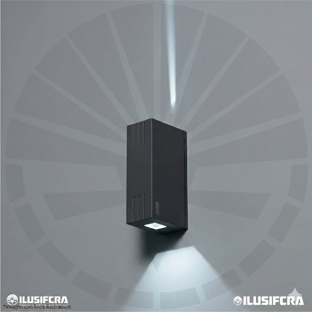 APLIQUE LED 2055-2 CUADRADO BK-WH