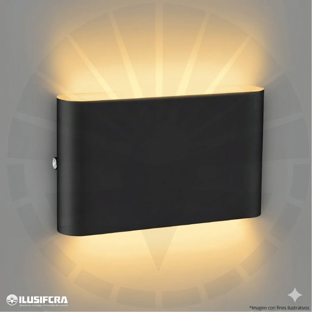 APLIQUE LED PARA EXTERIOR OS-W32 6W NEGRO-4000K