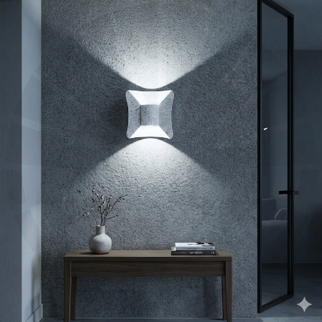 APLIQUE LED PARA PARED CUADRADO LUCES OS-W213-10W MÁRMOL 6000K