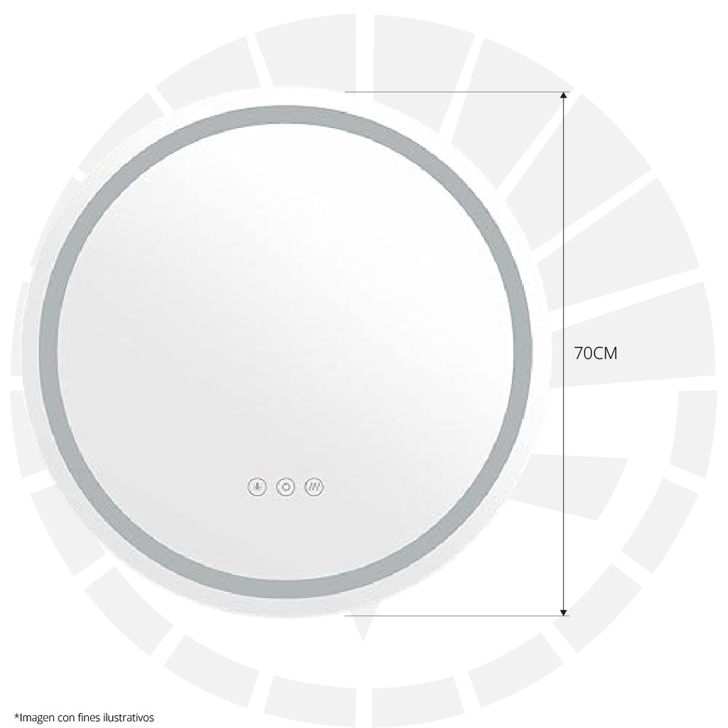 ESPEJO LED 8021 REDONDO TACTIL 700X700