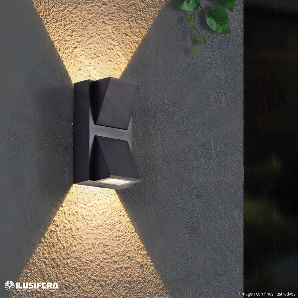 APLIQUE LED PARA PARED OS-W15/2-10W 8006 NEGRO 3000K