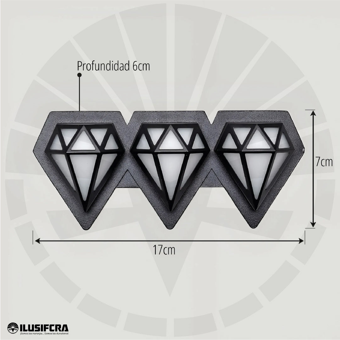 APLIQUE LED PARA PARED 3 LUCES OS-W249/6-9W 6000K