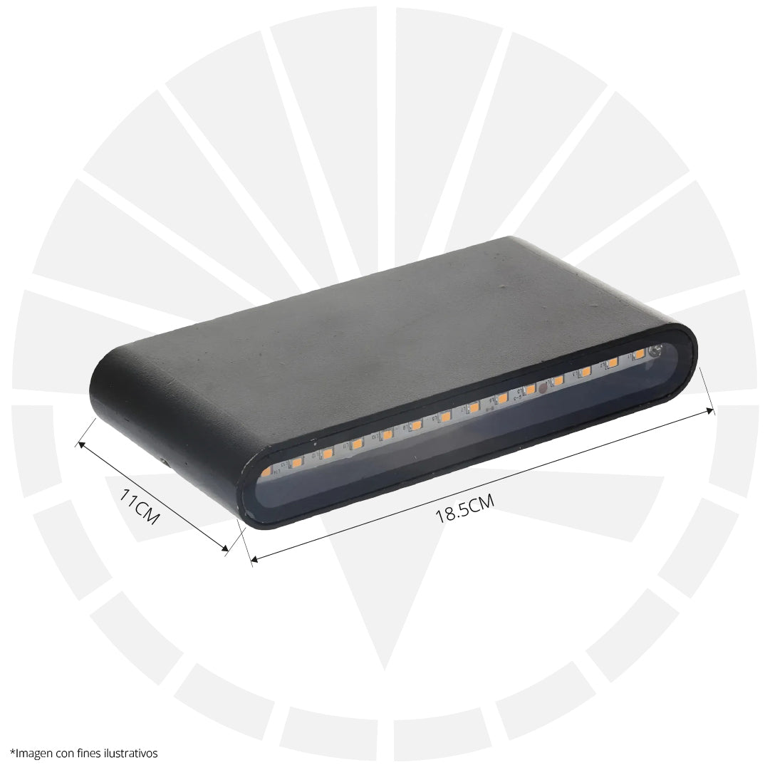 APLIQUE LED PARA EXTERIOR OS-W32 6W NEGRO-4000K