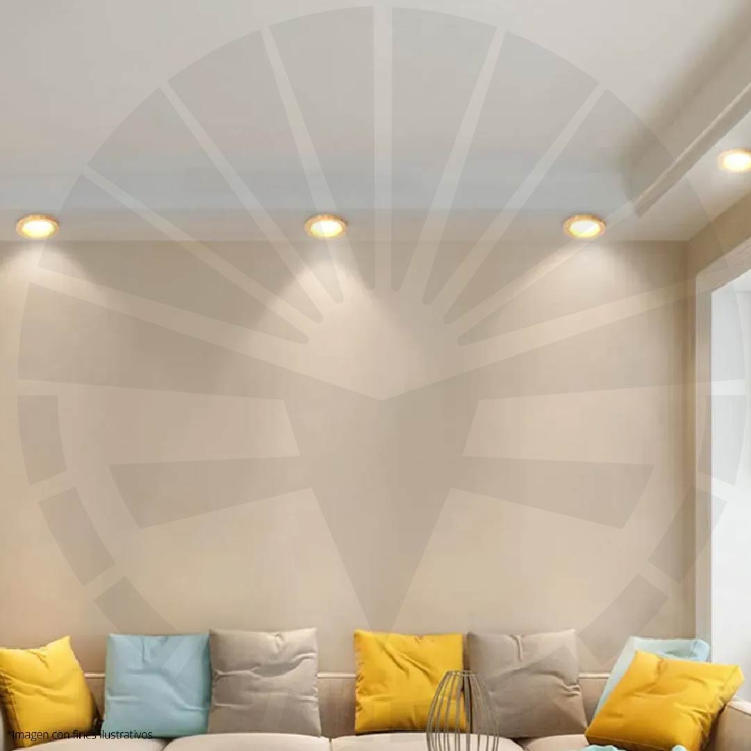 PANEL LED EMPOTRAR 12W REDONDE 6500K BORDE DE MADERA ILUSIFCRA SL0033M