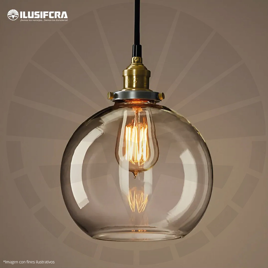 LÁMPARA COLGAR A122/3026-1 TIPO ESFERA VIDRIO