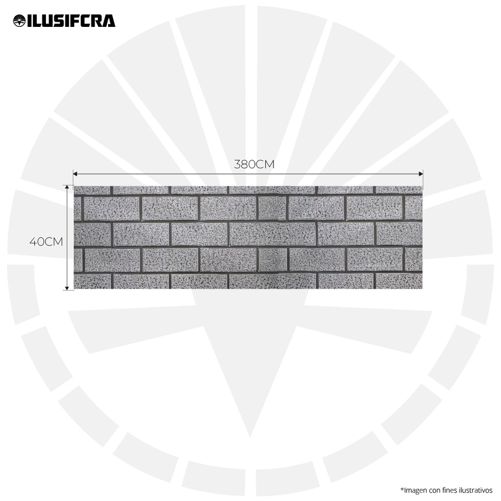LÁMINA SIDING LADRILLO GRIS EN DOBLE CAPA METÁLICA TIPO SANDWICH DE POLIURETANO SSBZ006
