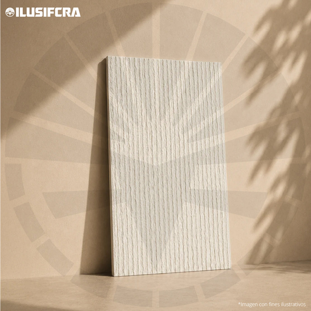 LÁMINA TEXTURA DE PIEDRA TUBULAR BLANCO PU-10-A P.U 60CM X 1.20M