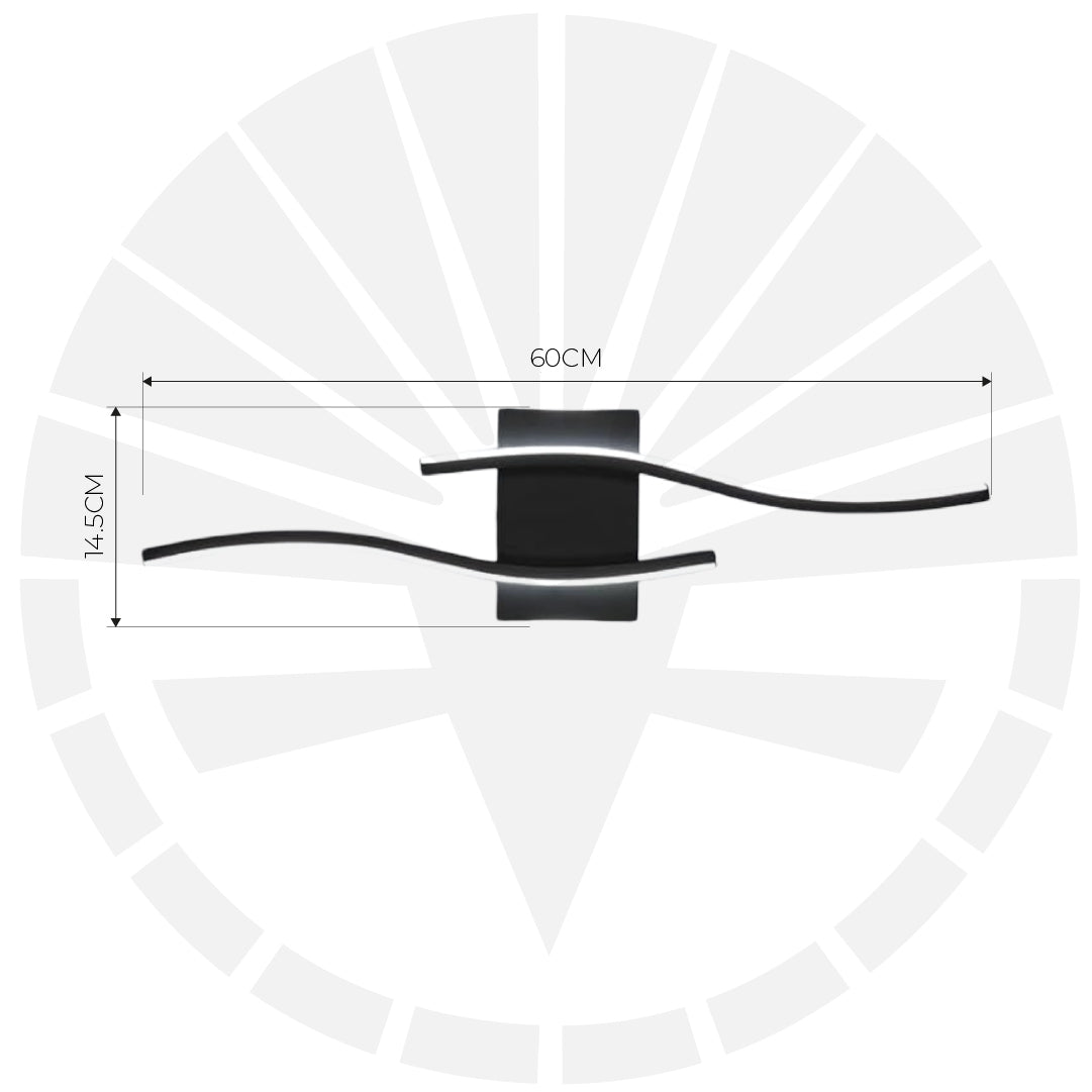 APLIQUE LED 9561-600 CM DE PARED LARGO