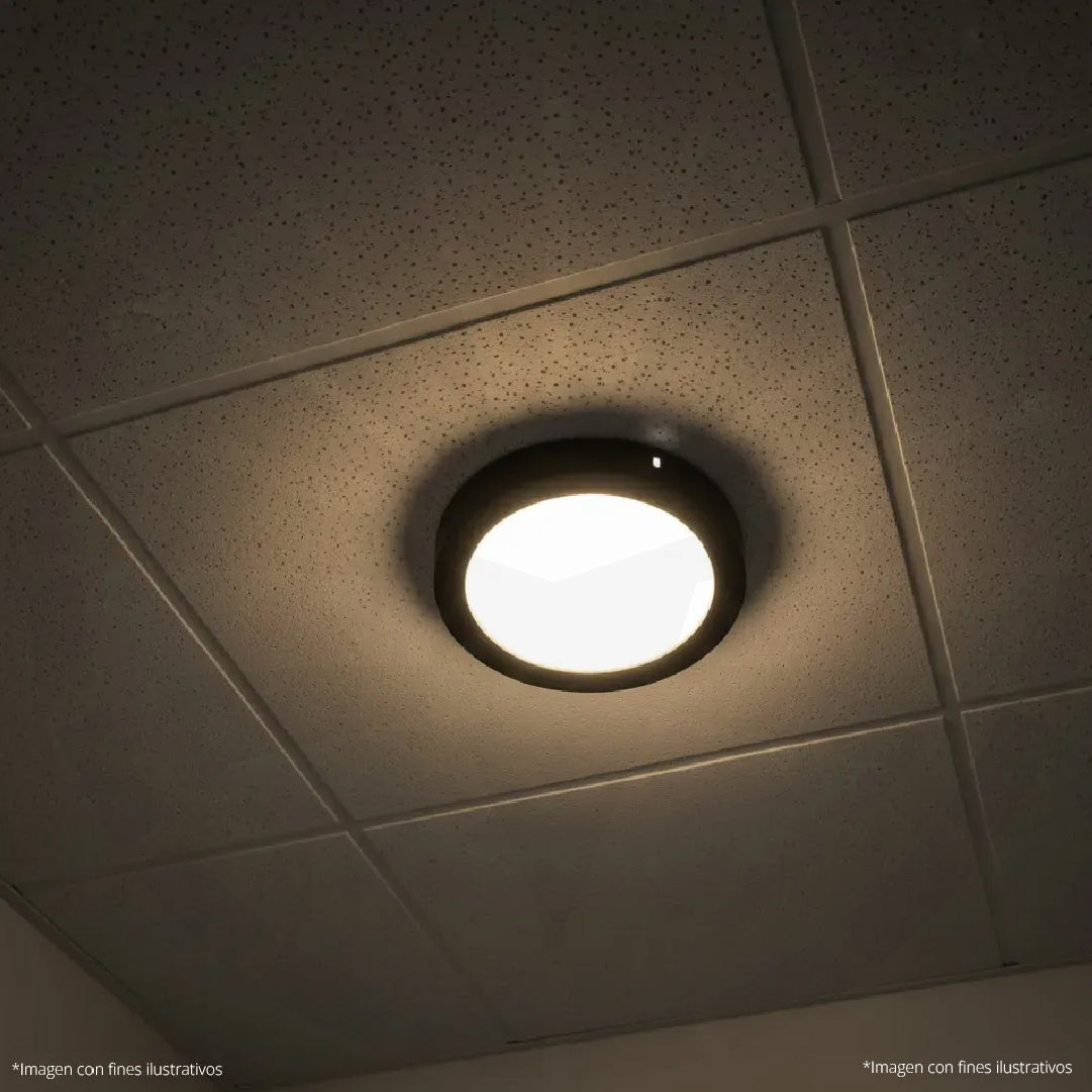 PANEL LED 18W PARCHE REDONDO 3000K BORDE NEGRO ILUSIFCRA SL0044N