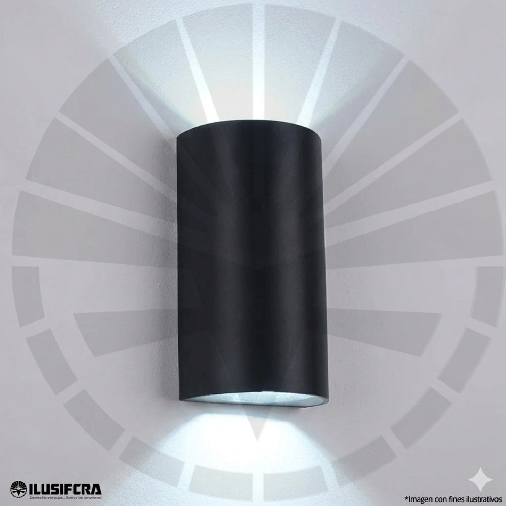 APLIQUE LED PARA PARED OS-W15/3-2-6W 8004 NEGRO 6000K