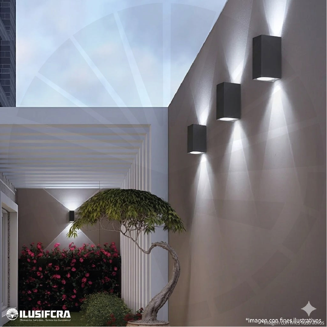 APLIQUE LED PARA PARED OS-W15/4-2-6W 8002 NEGRO 6000K