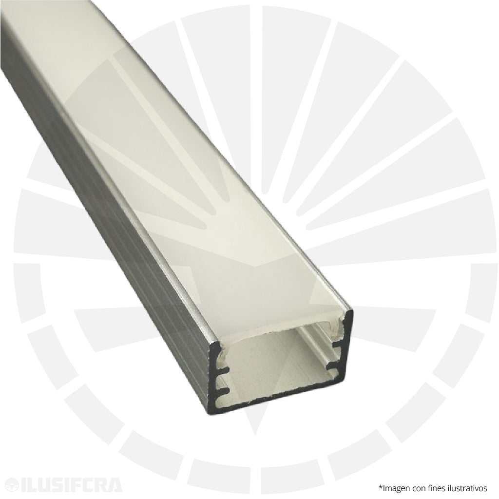 CANALETA ALUMINIO 3/4 PARCHE PARA CINTA LED 3 METROS PGY-2010M