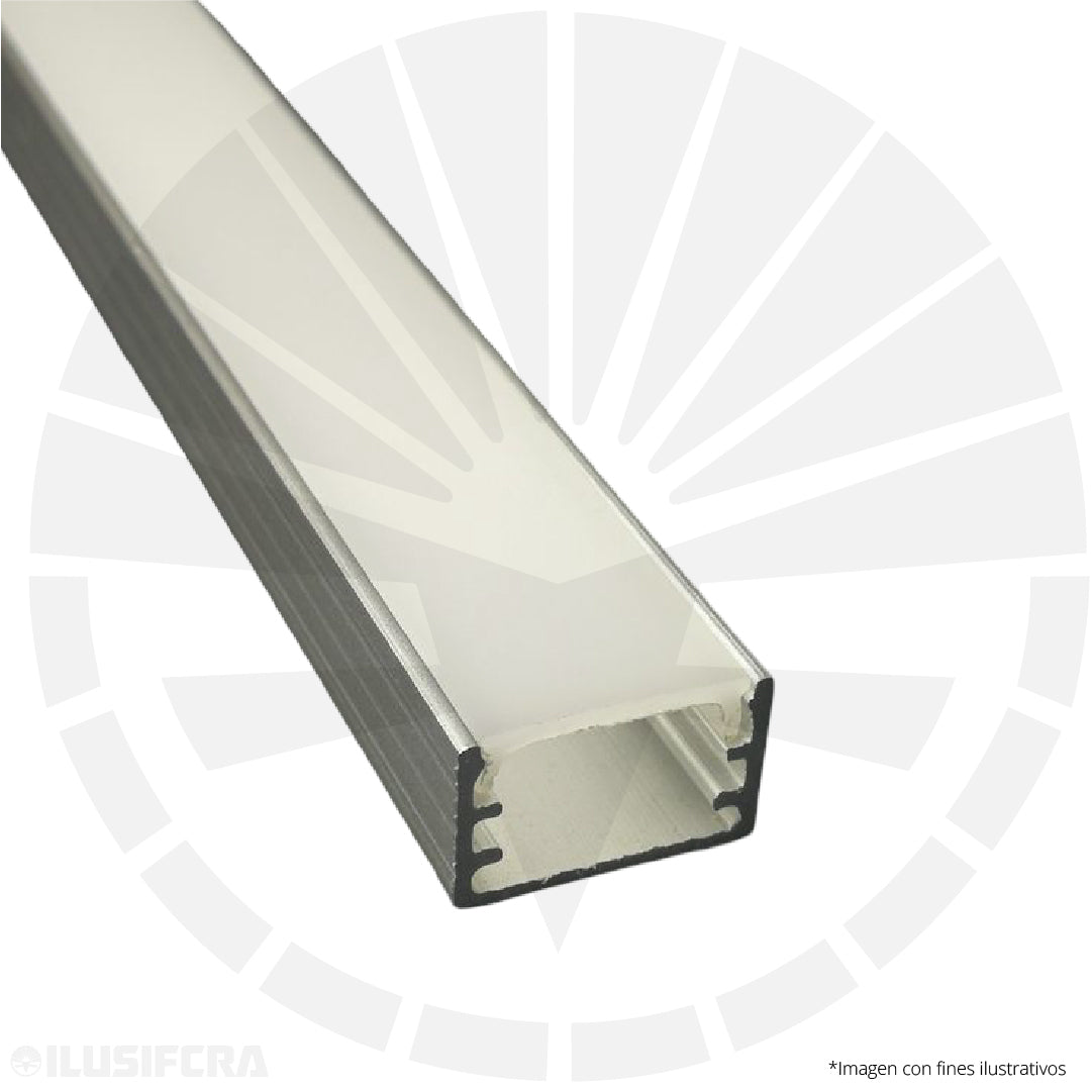 CANALETA ALUMINIO 3/4 PARCHE PARA CINTA LED 3 METROS PGY-2010M