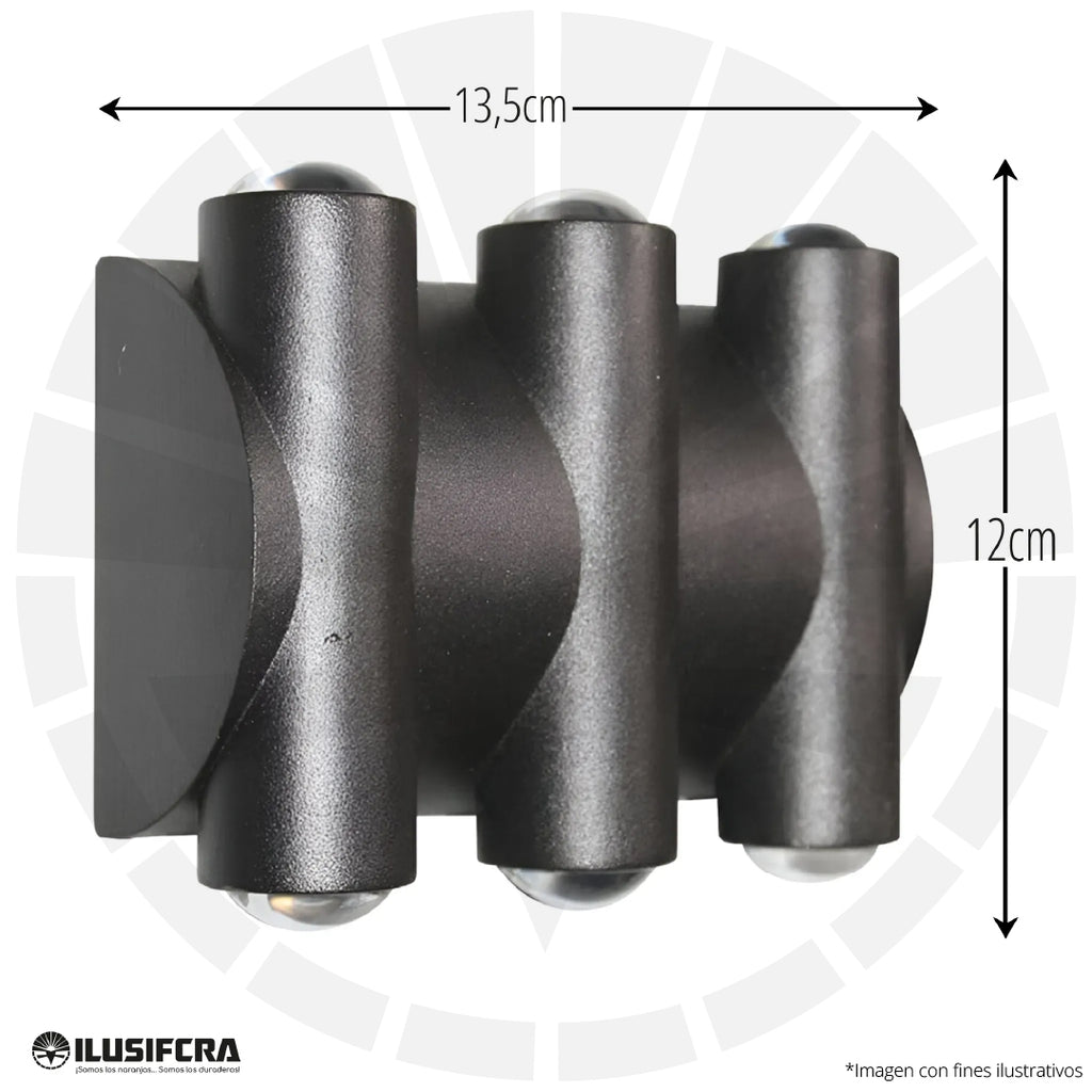 APLIQUE LED 8603 TRIPLE LUZ BK-WH