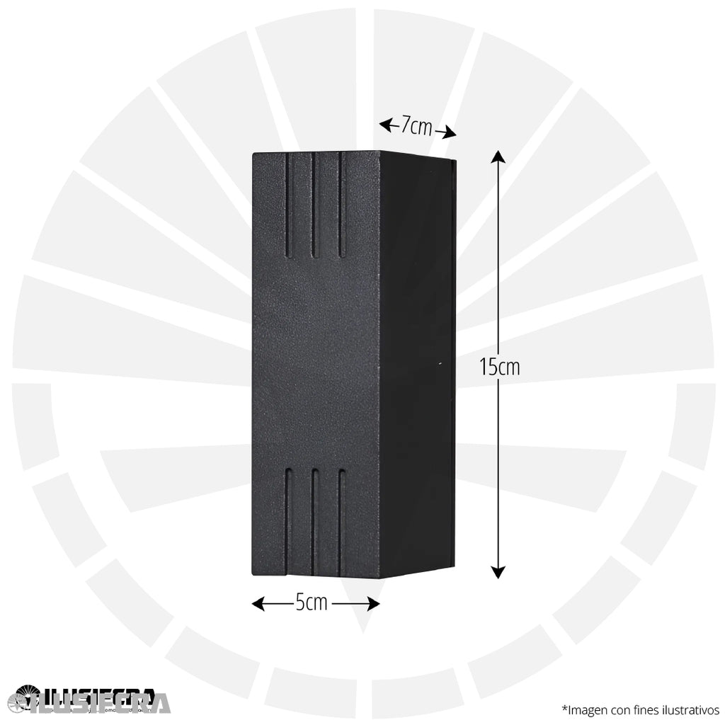APLIQUE LED 2055-2 CUADRADO BK-WH