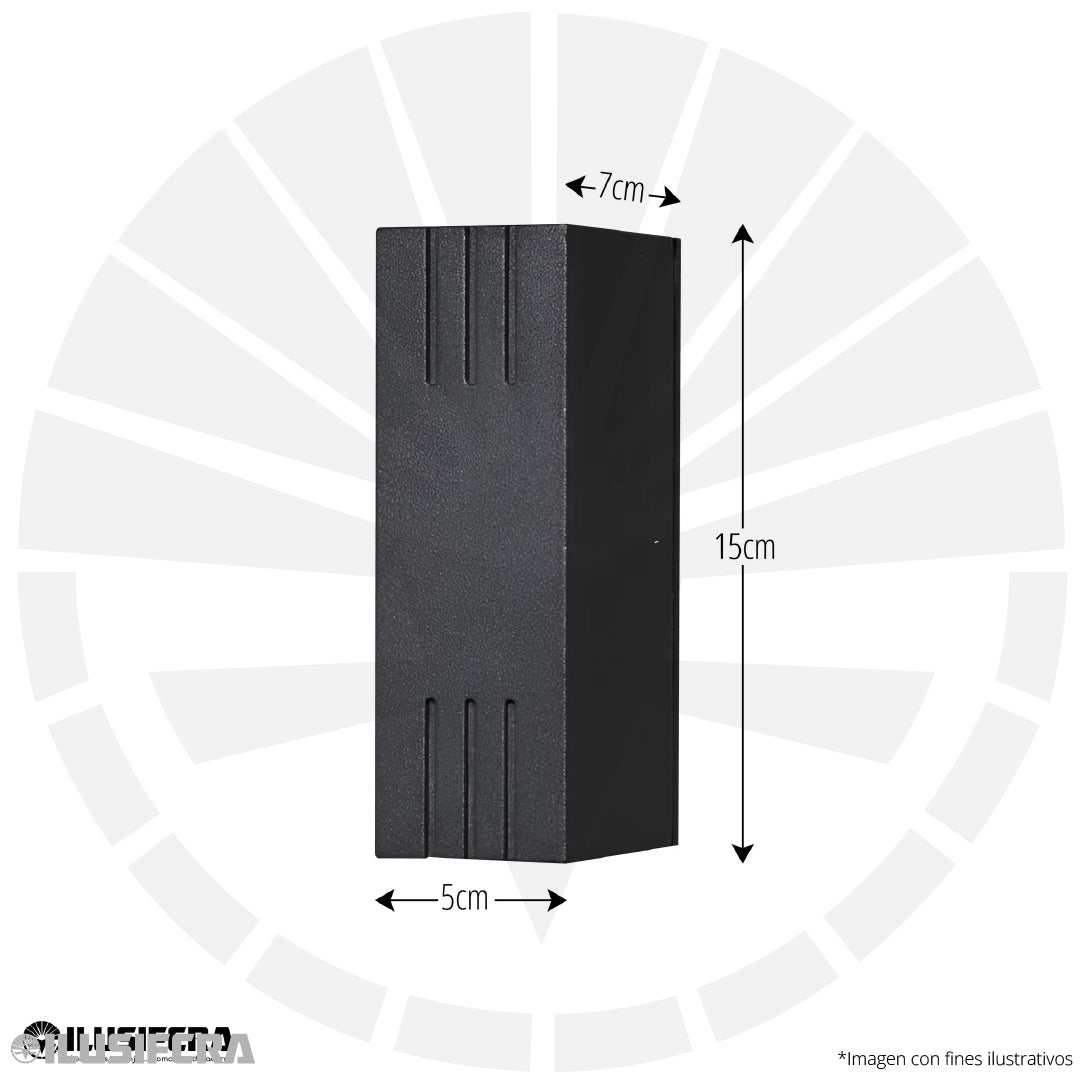 APLIQUE LED 2055-2 CUADRADO BK-WH