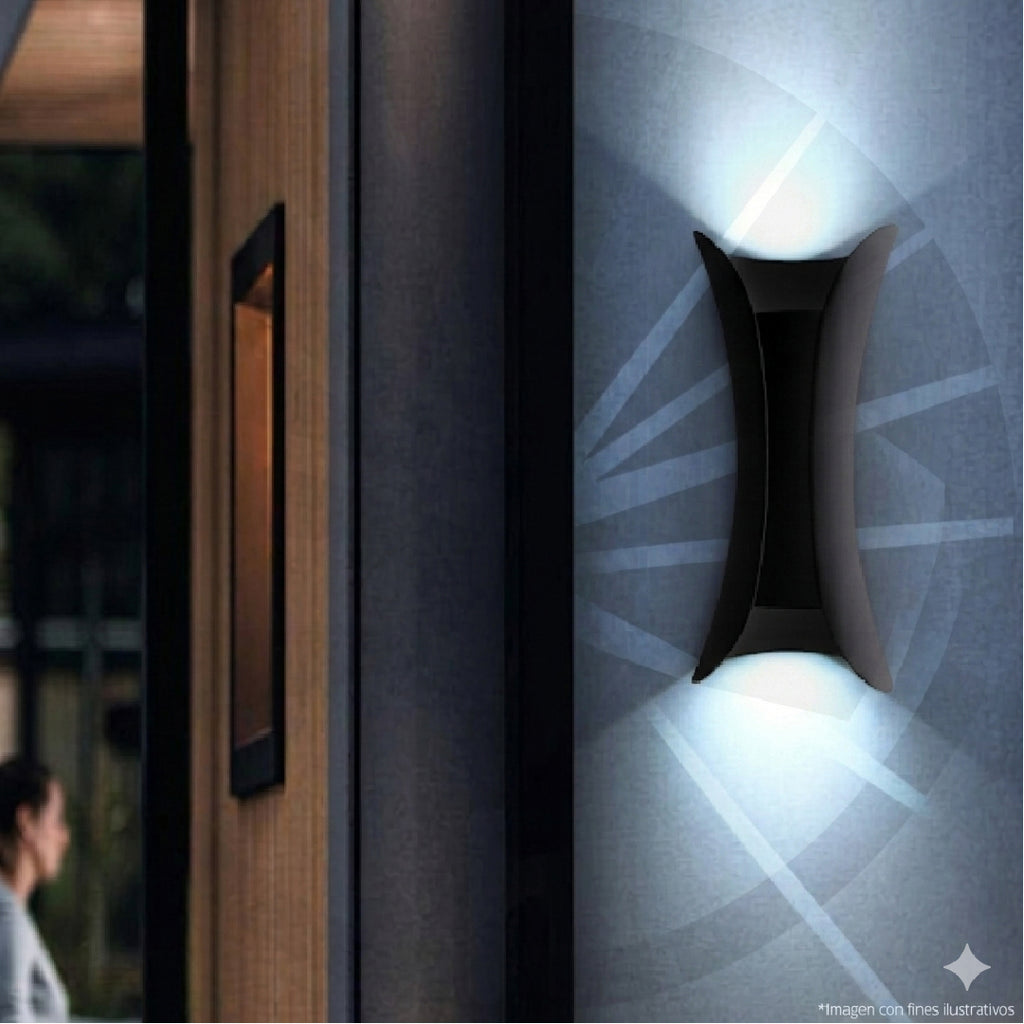 APLIQUE LED PARA PARED 2 LUCES OS-W23 10W BK 8990 6000K