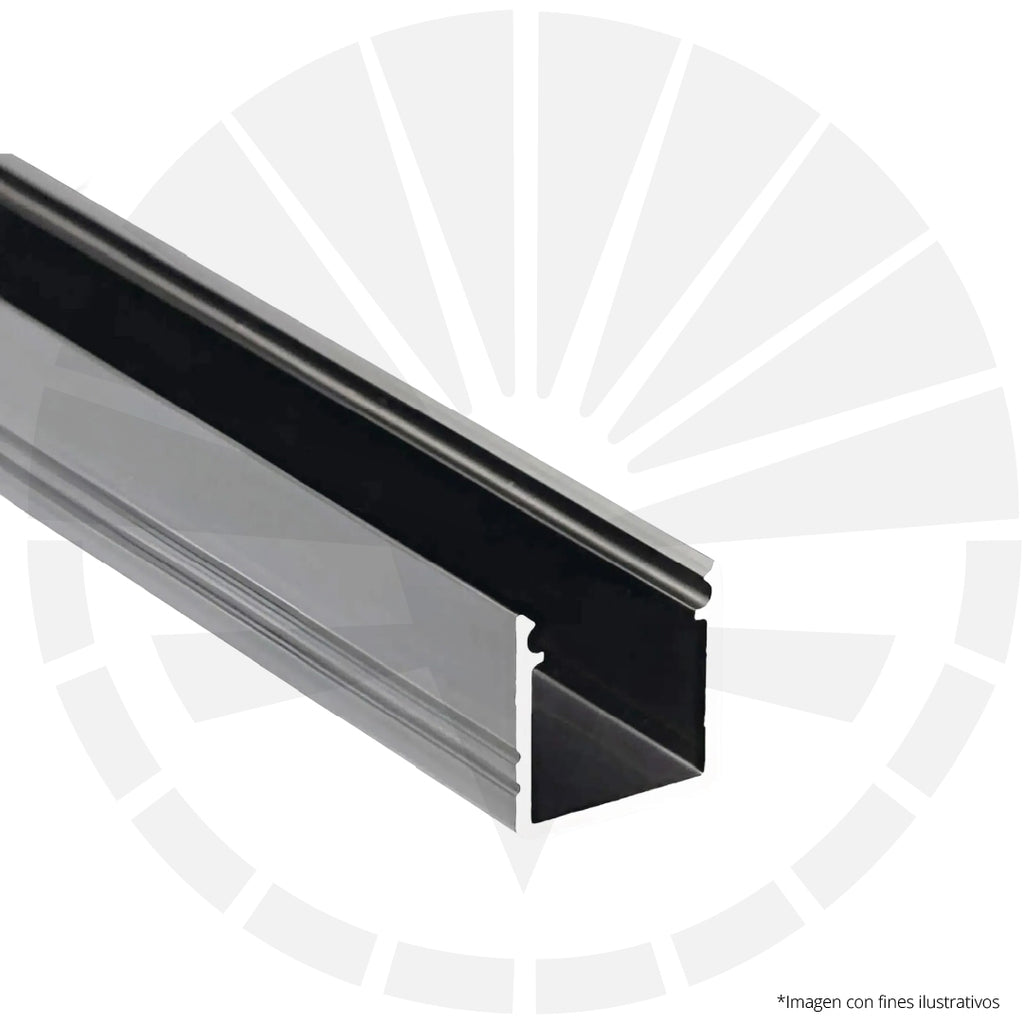 CANALETA ALUMINIO 1 1/2" PARCHE PARA CINTA LED 3 METROS JZ-35X35M