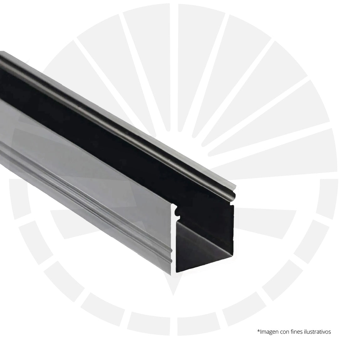 CANALETA ALUMINIO 1 1/2" PARCHE PARA CINTA LED 3 METROS JZ-35X35M