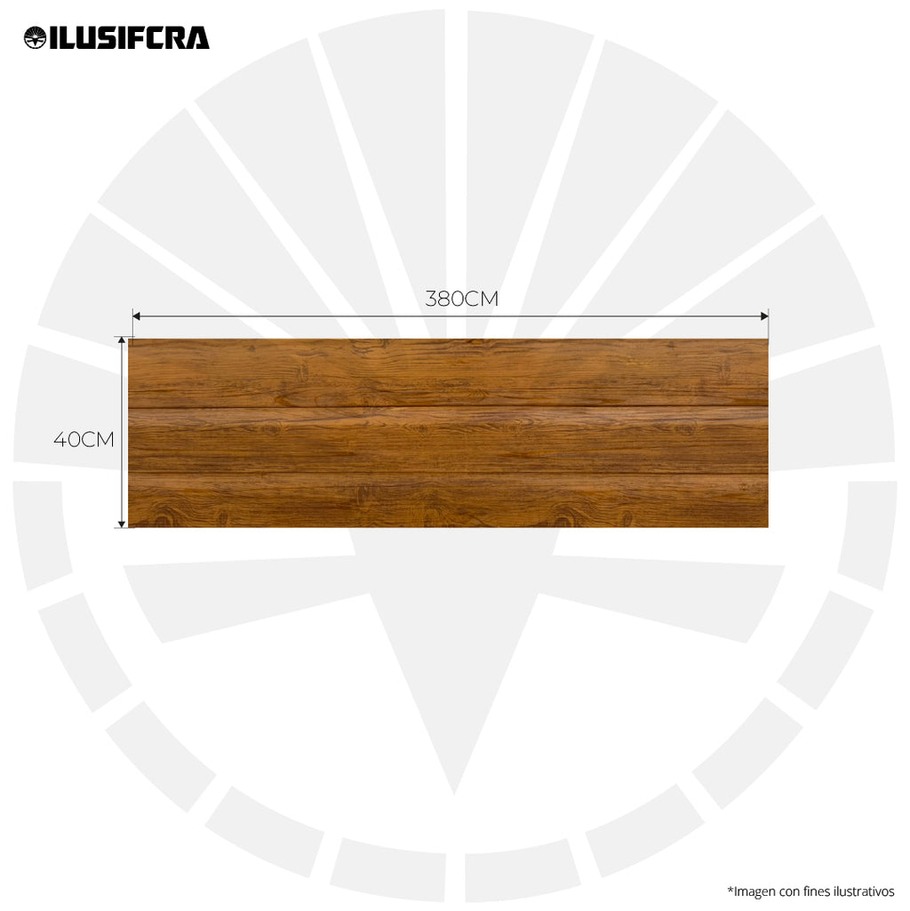LÁMINA SIDING MADERA OSCURO RÚSTICO EN DOBLE CAPA METÁLICA TIPO SANDWICH DE POLIURETANO SXGM002