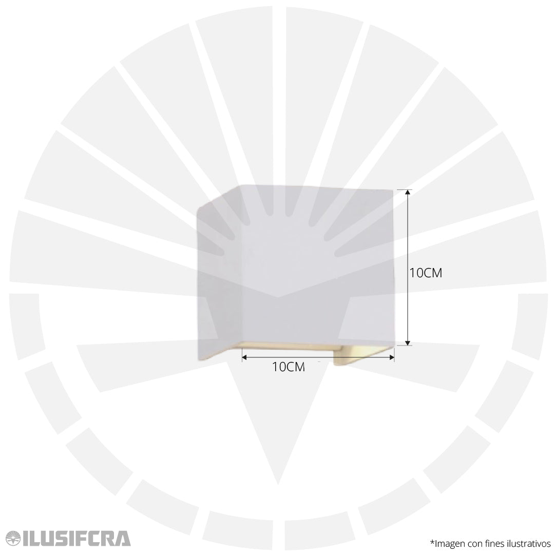 APLIQUE LED W44-1107/F PARED DOBLE LUZ WH-WW