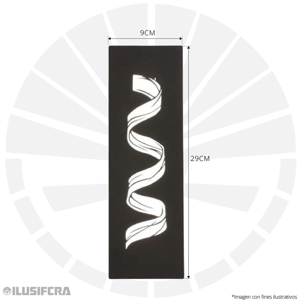 APLIQUE LED PARA PARED 7323 NEGRO