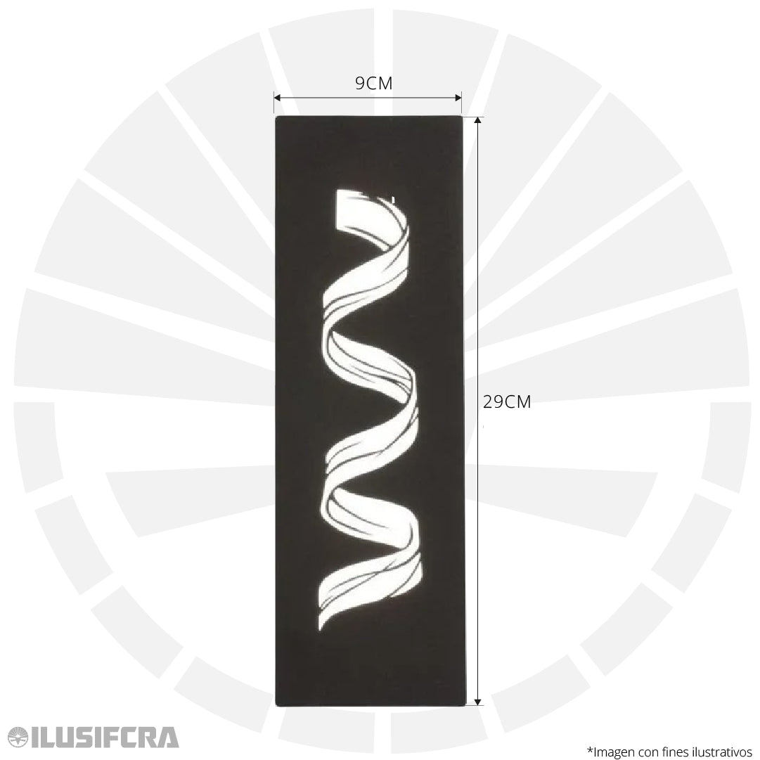 APLIQUE LED PARA PARED 7323 NEGRO