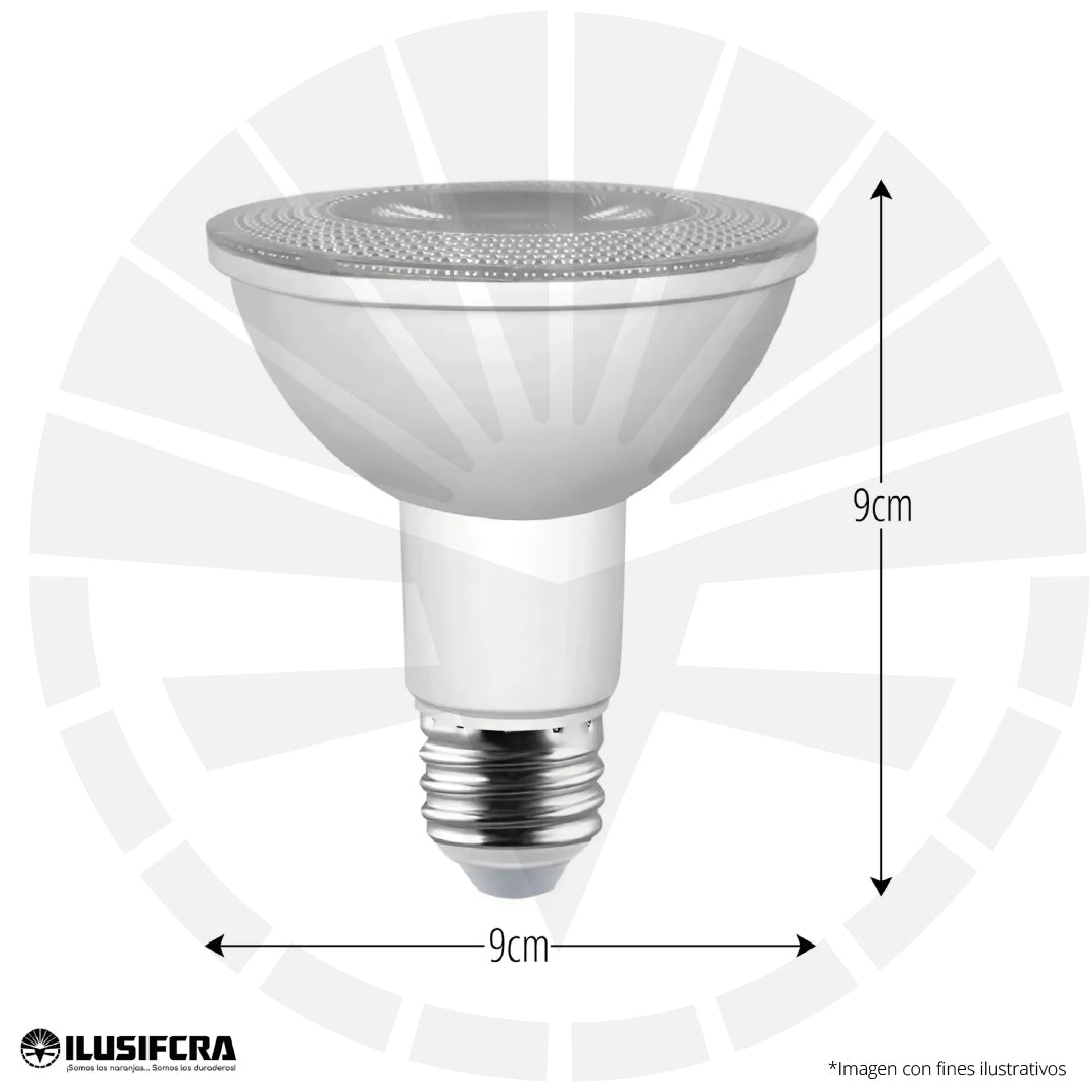 BOMBILLO LED 12W CALIDO/BLANCO PAR30 ILUSIFCRA