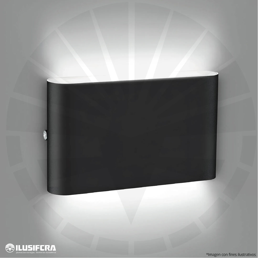 APLIQUE LED PARA EXTERIOR OS-W32 6W NEGRO-6500K
