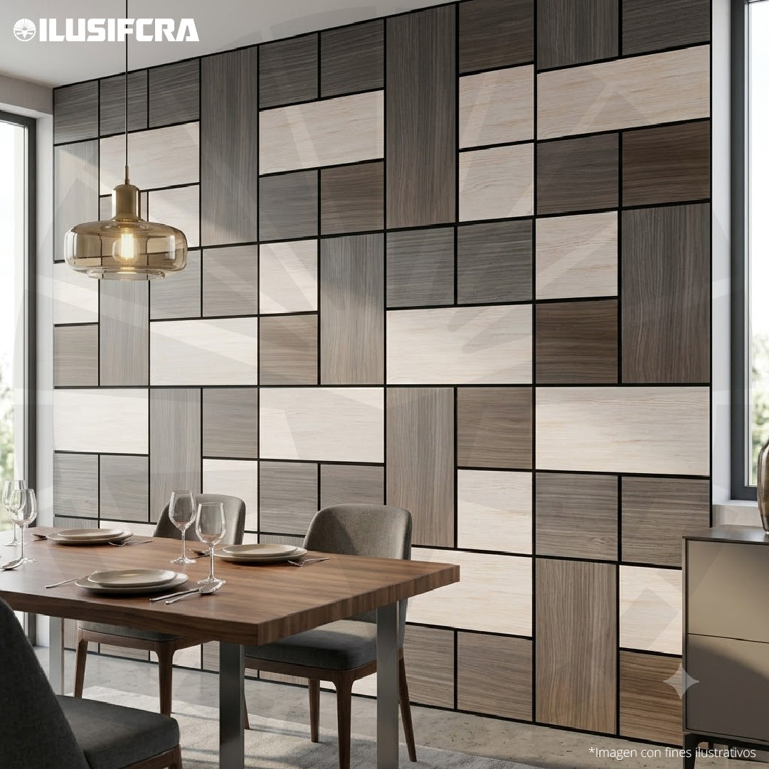 LÁMINA ACÚSTICA FIBRA DE POLIESTER P.E.S BEIGE 60CM X 60CM 17MM UNIDAD XYBZ-014A