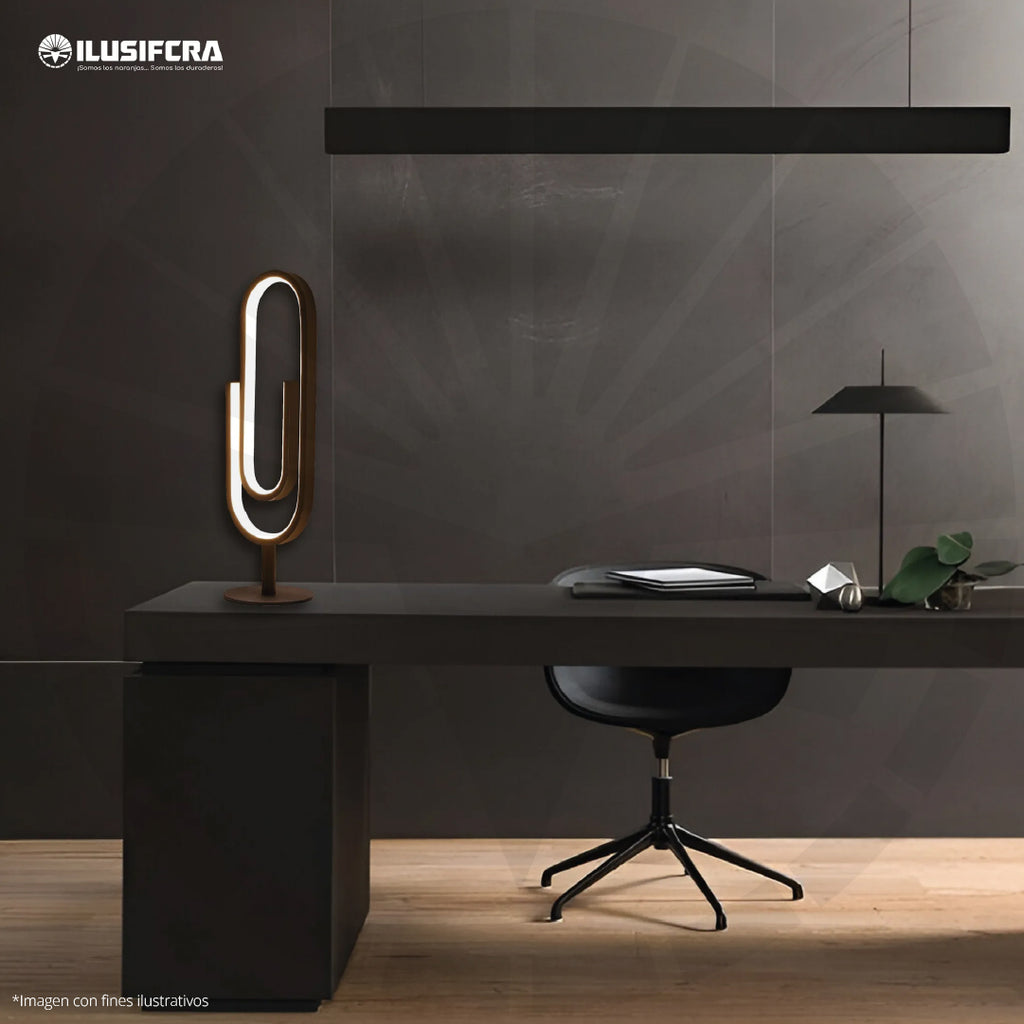 LÁMPARA DE MESA LED TRITONO NEGRA XH6043