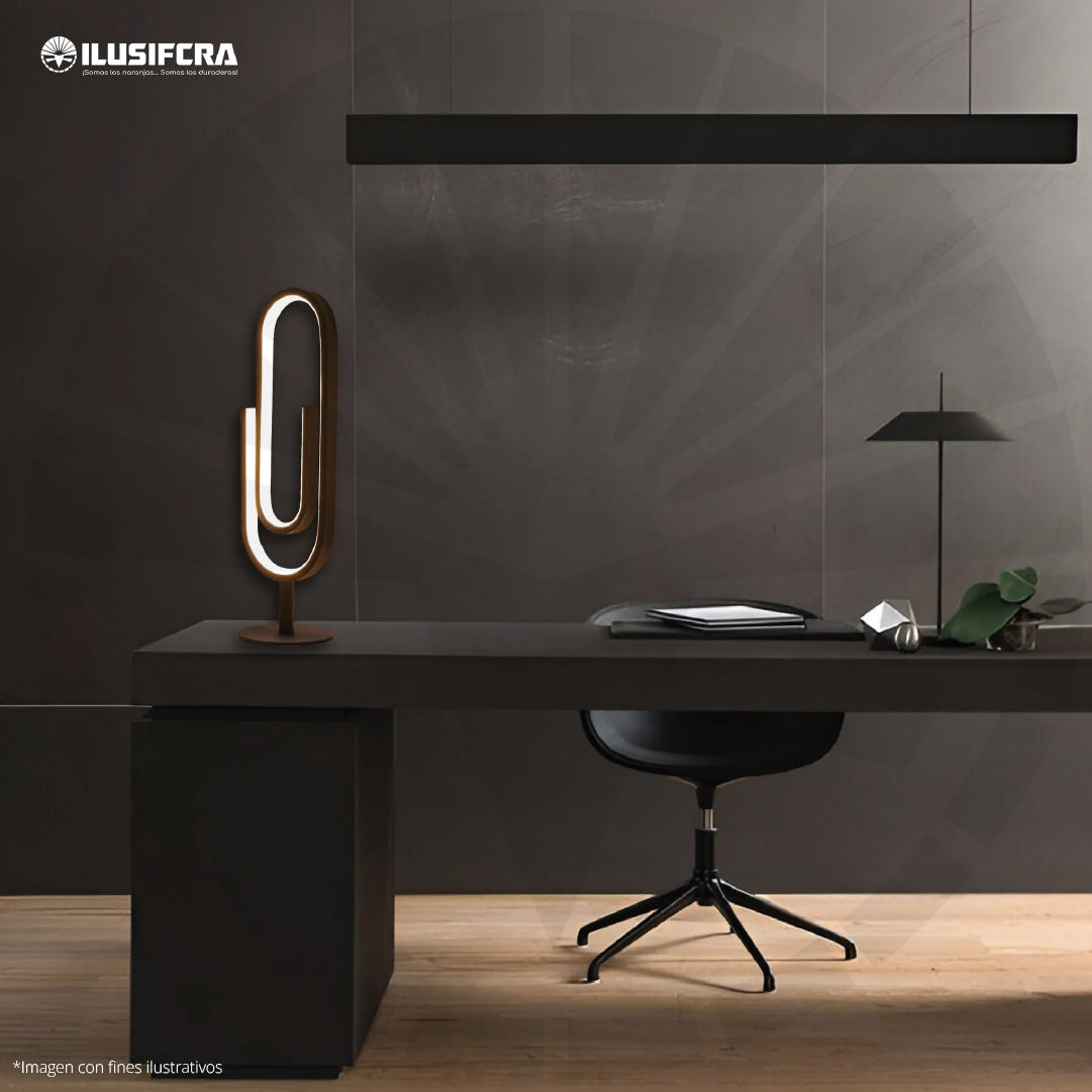 LÁMPARA DE MESA LED TRITONO NEGRA XH6043