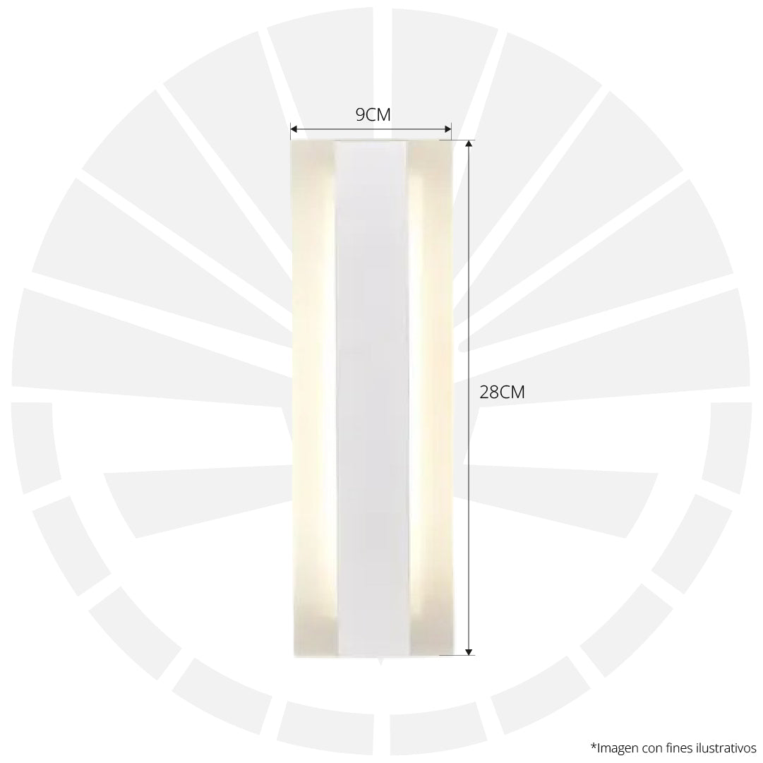 APLIQUE LED PARA PARED 7319 BLANCO