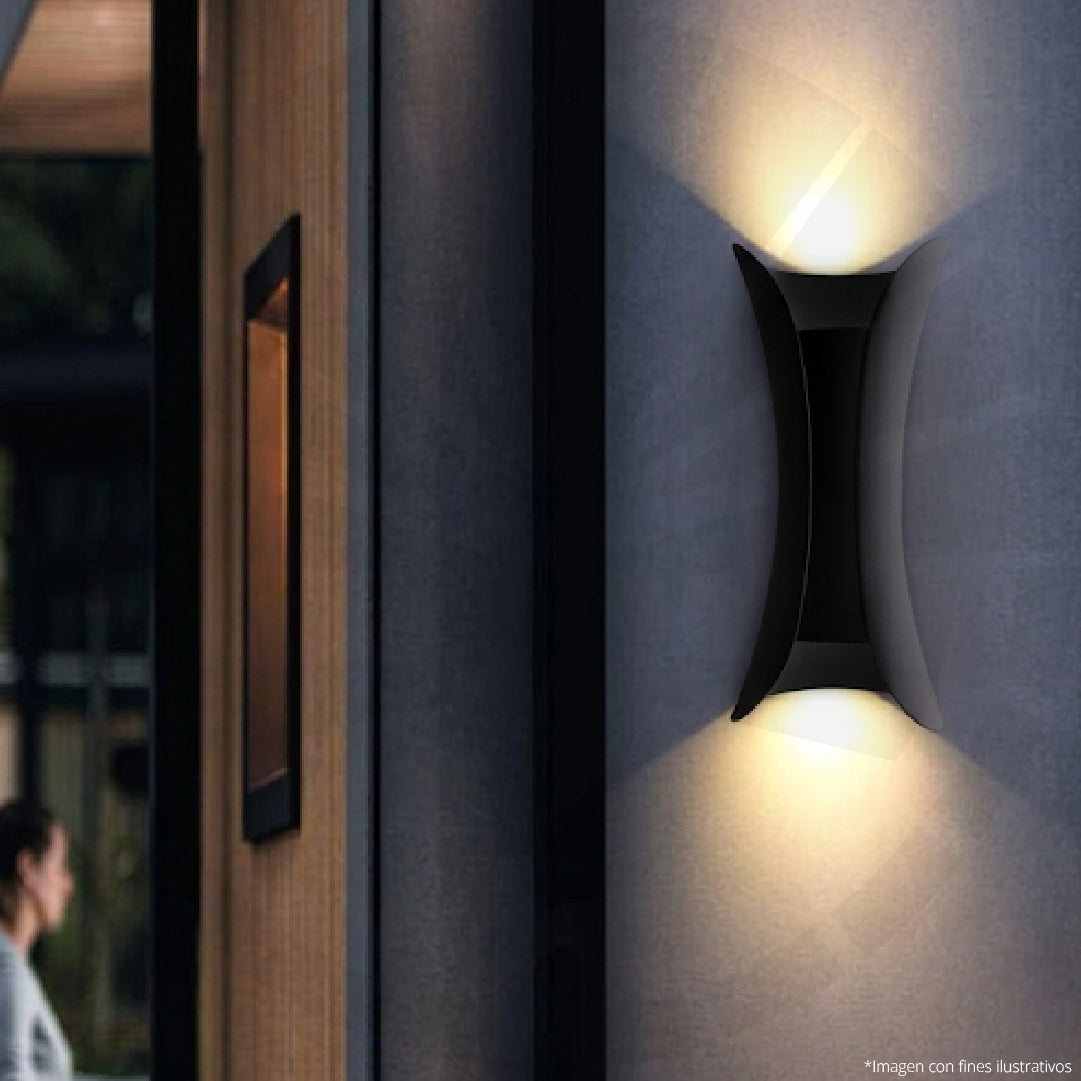 APLIQUE LED PARA PARED 2 LUCES OS-W23 10W BK 8990 3000K