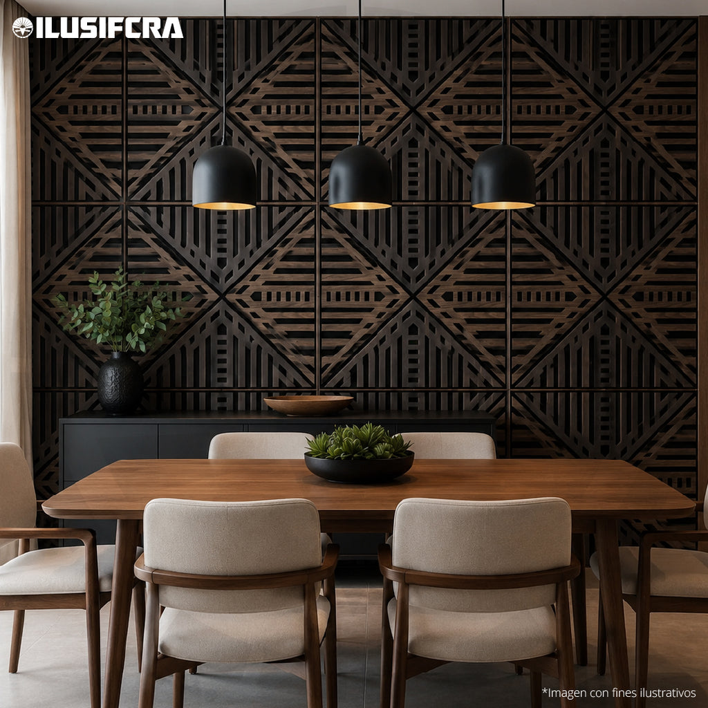 LÁMINA ACÚSTICA FIBRA DE POLIESTER P.E.S NEGRO BEIGE 60CM X 60CM 17MM UNIDAD XYBZ-003