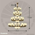 GRAN CANDELABRO DOBLE ALTURA COPAS CHINAS 0035