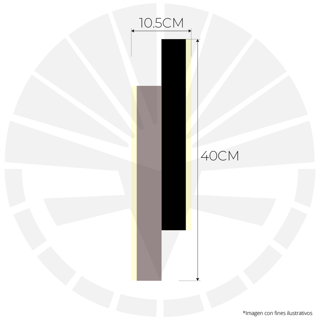 APLIQUE LED 9206-400MM DE PARED LARGO