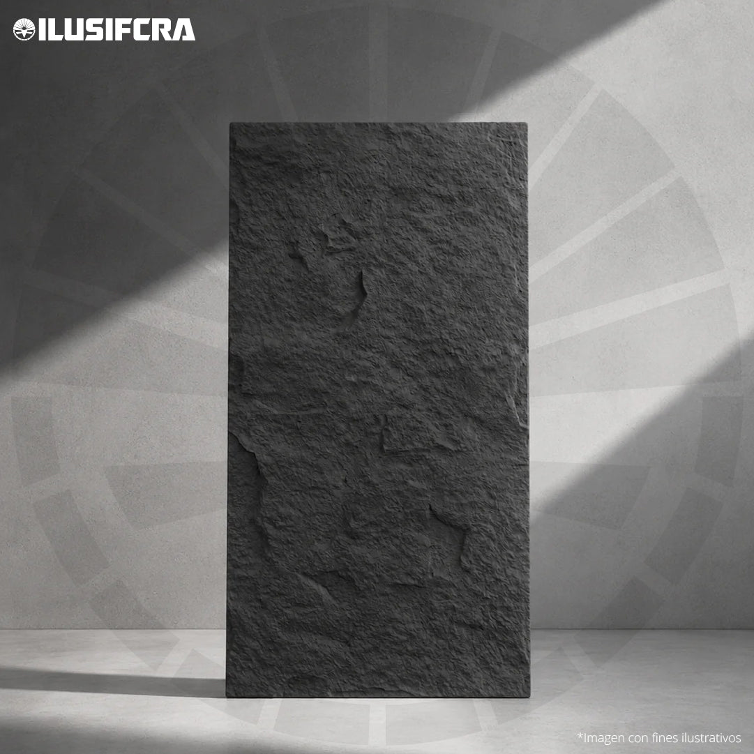 LÁMINA TEXTURA DE PIEDRA GRIS PU-01-B P.U 60CM X 1.20M